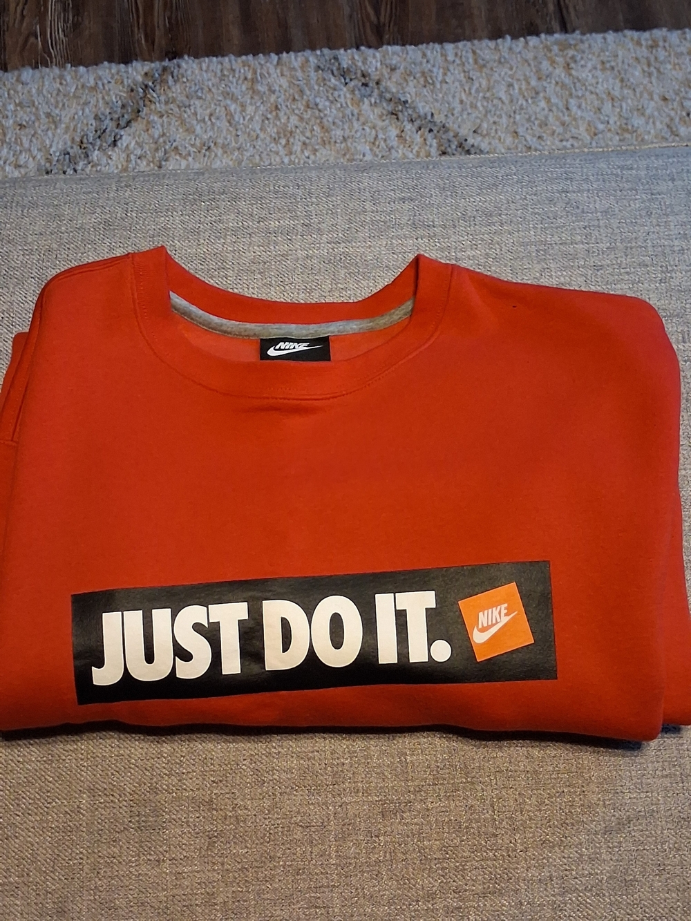 Nike "Just Do It" Crewneck Sweatshirt - Red
